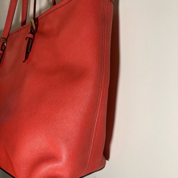 MICHAEL KORS BEAUTIFUL LARGE CANVAS TOTE SHOULDERBAG MK  burnt orange  COLOR - Picture 10 of 14